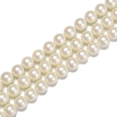 White Shell Pearl Matte Round Beads 4mm 6mm 8mm 10mm 15.5  Strand • $6.29
