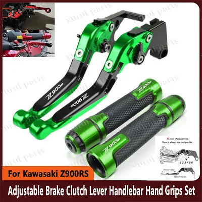 For Kawasaki Z900RS Adjustable Brake Clutch Lever Handlebar Hand Grips Set • £51.59