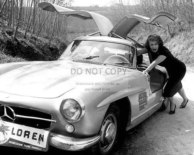 Sophia Loren With Mercedes-benz 300 Sl Gullwing - 8x10 Publicity Photo (ab-633) • $8.87