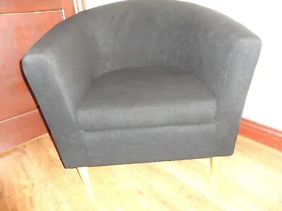 Black Faux Suede Bucket Chair • £25