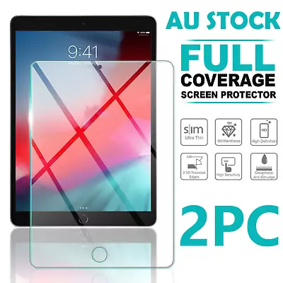 2X Tempered Glass Screen Protector Apple IPad Air 4 5 2 7th 8th Gen Pro 11 M1 • $9.99