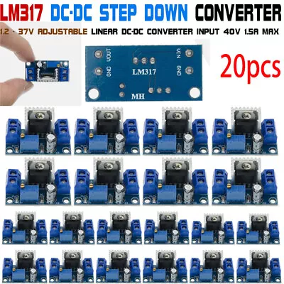 20pcs- LM317 DC-DC Converter Adjustable Linear Regulator Step Down Circuit Board • $20.98