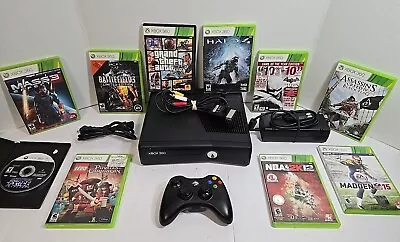 XBox 360 Slim 500GB Console 10 GAME MEGA BUNDLE! CLEANED/TESTED! SHIPS FREE 🔥 • $139.99