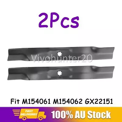 2PCS Blades For 42  John Deere Ride On Lawn Mower M154061 M154062 GX22151 NEW • $35.71