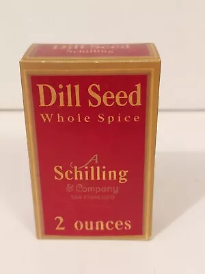 Schilling Brand Vintage 1930s Dill Seed Whole Spice Box • $12