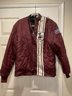 Vintage Ford Mustang Cobra Shelby Racing Jacket Medium Maroon Rare • $350