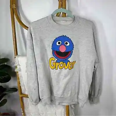 Vintage Sesame Street Grover Grey Crewneck Sz S/M • $65