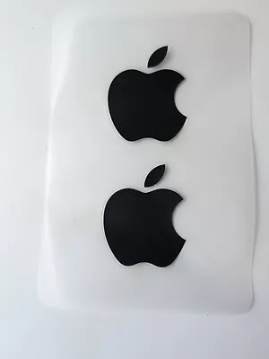 Genuine Original Black Apple Logo Stickers X 2 IPad/ IPhone / IMac / MacBook • £0.99