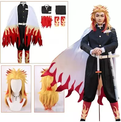 煉獄杏寿郎Kyojuro Rengoku Style Cosplay Costume Full KIDS/Adults Demon Slayer Kimetsu • $24.97