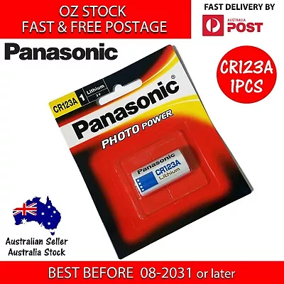 1x Panasonic CR123A CR17345 3V Lithium Battery CR123 EL123A  DL123A Arlo Camera • $12.95