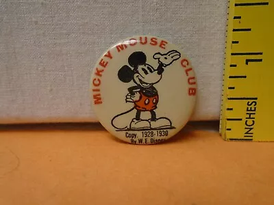 1930's Walt Disney Mickey Mouse Club 1.25 D Celluloid Pinback Button EX+ • $24.99