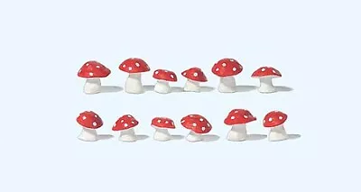 Preiser 45241 G Scale Toadstool Mushrooms -- Red-White Caps Pkg(12) • $12.99