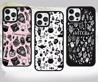 Witchy Magic Pattern Gothic Black Phone Case Cover For Iphone Samsung Huawei • £7.99