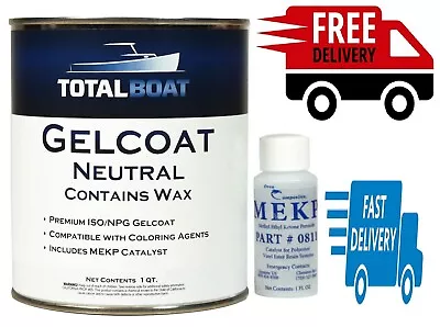 1 Quart With Max Neutral Marine Gelcoat Boat Repair Composite Coating Paint Unit • $60