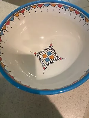 SERGHINI SAFI Signed Moroccan Pottery Bowl 7.5”x4”Hand Thrown & Painted + Bonus • $29.99