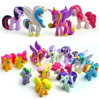 12PCS Cartoon Pony Cake Toppers Girls Toy Model Figure Decoration Display Gift • £0.01