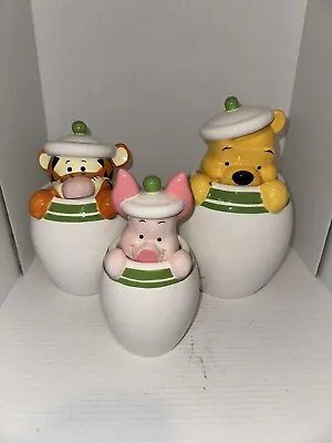 Disney's Winnie The Pooh Peek-A-Boo Canister Set Tigger Cookie Jar Eeyore Piglet • $119