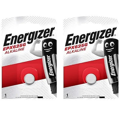 2 X Energizer EPX625G Alkaline Batteries 1.5V Coin Cell - 625A LR9 V625U L1560 • £3.65