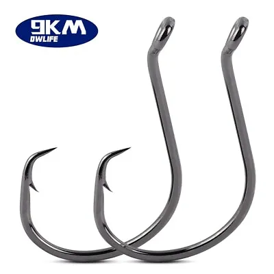 Saltwater Fishing Hooks Octopus Circle Hooks Offset Point Hook For Live Cut Bait • $23.91