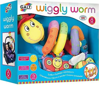 Galt Wiggly Worm Soft Baby Cot And Pram Hanging Activity Toy • £17.49