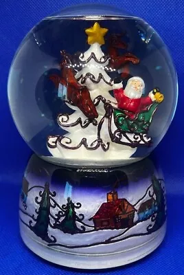 Vintage San Francisco Music Box Christmas Santa Rotating Snow Globe RARE! • $37.99