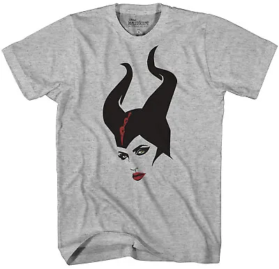 Disney Maleficent Face Men's Grey Heather T-Shirt New • $12.99