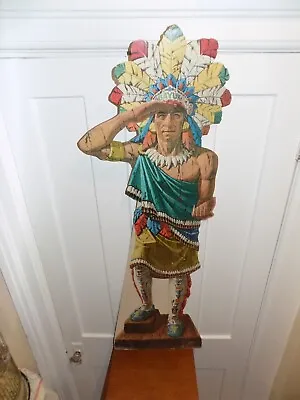 Vintage Bayuk Cigar Store Indian Cardboard Litho Store Display • $500