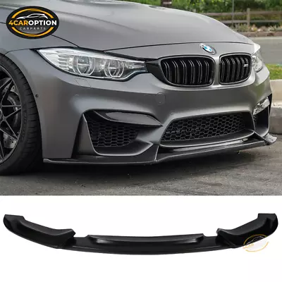 Fits 15-20 BMW F80 M3 F82 F83 M4 VRS Style Front Bumper Lip Spoiler Splitter PU • $119.69