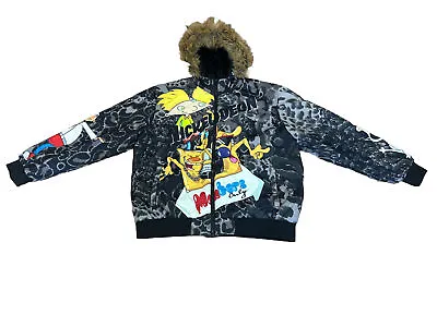 Members Only Rugrats Jacket/coat Men’s XL Zip Up Fur Lined Hood Long Sleeve • $34.49