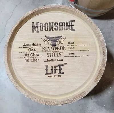 2.6 Gallon (10 Liter) BOURBON Whiskey American Oak Moonshine Life BARREL Char3 • $115