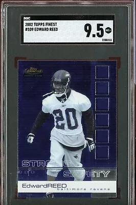 2002 Topps Finest Edward Ed Reed Rc #109 SGC 9.5 • $14.50
