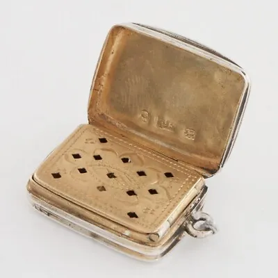 Sterling Silver Miniature Vinaigrette Birmingham 1829 • $126.33