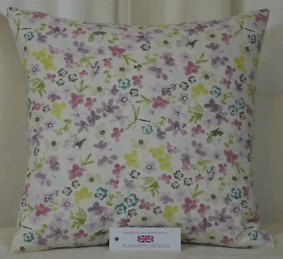 Handmade CUSHION COVER 16 X16  41cm Sq. Fryetts Hidcote Lilac Floral • £7.50