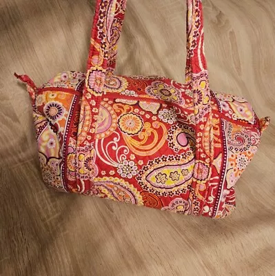 RETIRED PATTERN Vera Bradley Small Duffle Bag In Raspberry Fizz  Pink Paisley  • $27.90