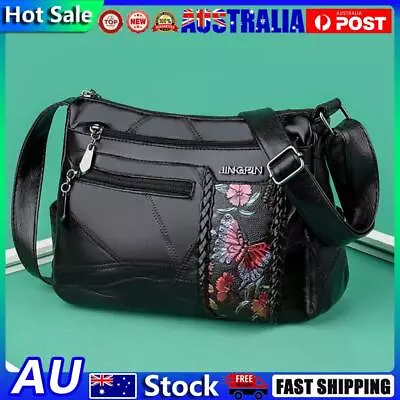 Women Fashion Flower Print Shoulder Bags Leather Multi Pocket Messenger Handbag • $12.68