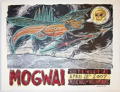  2009 Mogwai - Brooklyn Silkscreen Concert Poster S/N By Dan Grzeca • $57.90