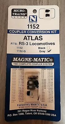 Micro Trains 1152 N Scale Coupler Conversion Kit For Atlas RS-3 Diesel Gray • $14.88