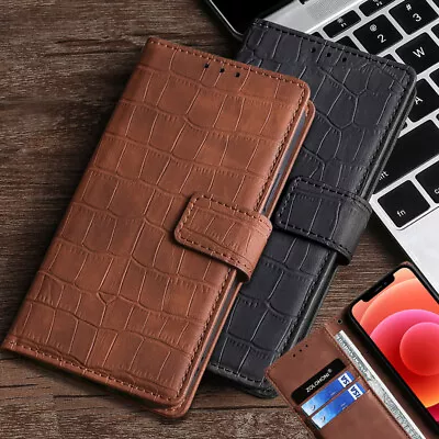 Genuine Leather Wallet Case Cover For IPhone 15 14 13 12 11 Pro Max X 8 7 6 Plus • $8.79