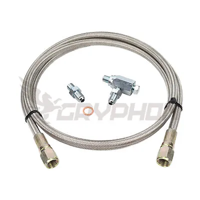 Braided Turbo Oil Feed Line Kit For Toyota Land Cruiser HZJ 1HZ TD05H Oil-Cooled • $71.89