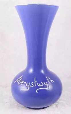 £5 • Buy Fosters Aberystwyth Wales In Blue White Rim Bud Vase 6  Tall Souvenir LOT B