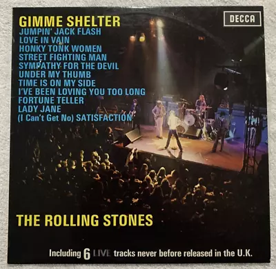 The Rolling Stones- Gimme Shelter Vinyl Record (DECCA) • $26