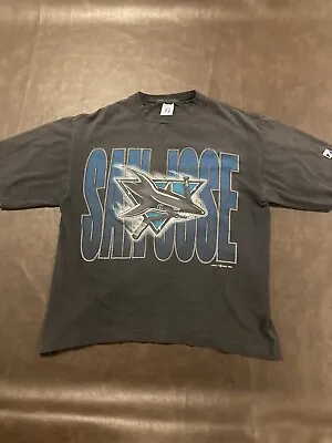 San Jose Sharks Vintage 90s T-shirt Great White Sharks NHL Hockey L Single Stich • $40