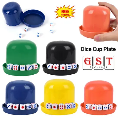 1~5sets Dice Cup Drinking Board Game Gambling Dice Box D6*5 Table KTV Bar Party • $14.28