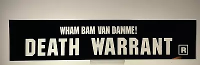 VTG Death Warrant Movie Mylar Marquee Light Box Sign 2.5  X 12  • $19.94