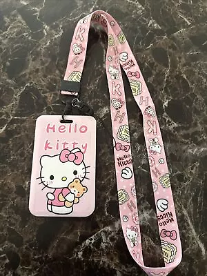 Hello Kitty Lanyard ID Card Holder Keychain Neck Strap • $11.99