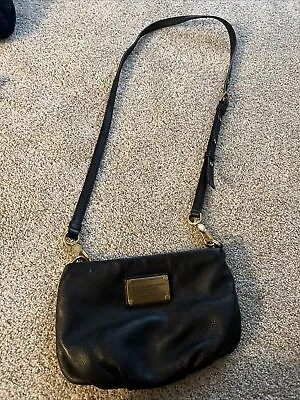 Marc By Marc Jacobs Classic Q Percy Black Leather Handbag Purse Crossbody • $90