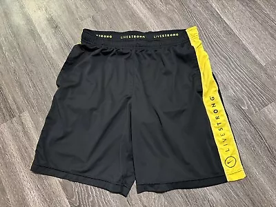 Nike Dri-Fit LiveStrong Black Yellow Athletic Shorts Men's Large Running • $21.95