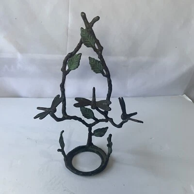 $24.99 • Buy Vintage Cast Iron Dragonfly Dragon Fly Wall Mounted Votive Candle Holder