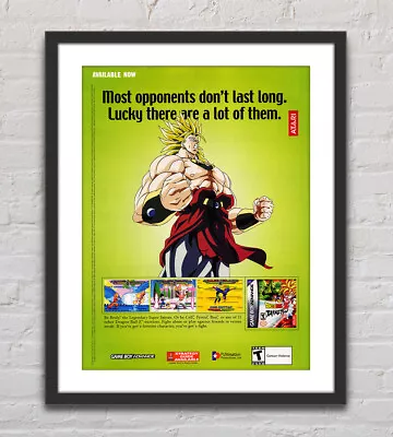 Dragon Ball Z Taiketsu Nintendo GBA Glossy Promo Ad Poster Unframed G3375 • $14.98