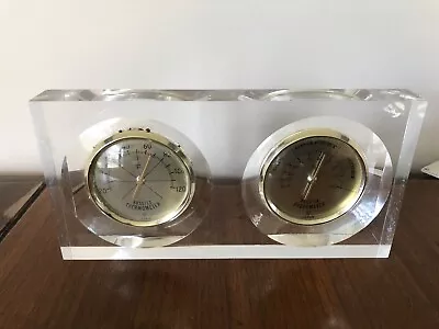 Rosstex Acrylic Clear Thermometer Hygrometer Mid Century Modern Weather  Vintage • $37.73